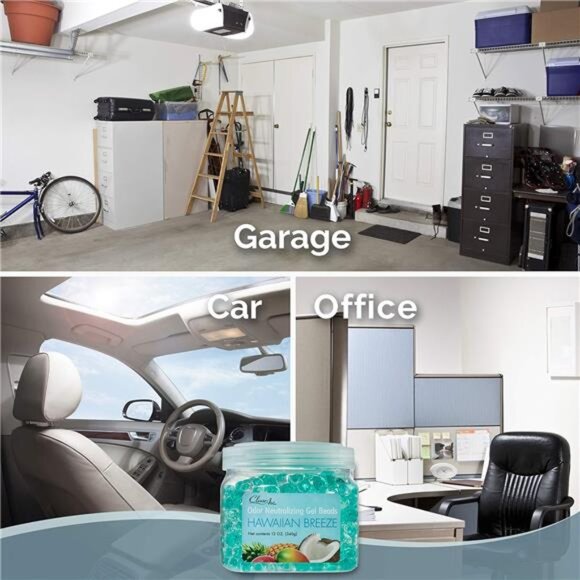 Clear Air Odor Eliminator Gel Beads12 oz, Pack of 2 Air Freshener Essential Oils - Picture 5 of 7